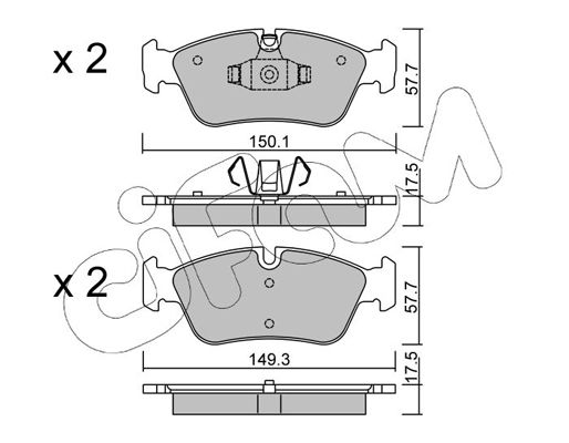 Brake Pad Set, disc brake CIFAM 822-640-0