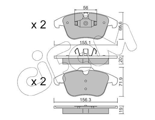 Brake Pad Set, disc brake CIFAM 822-675-0