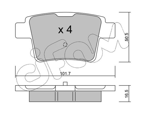 Brake Pad Set, disc brake CIFAM 822-677-0