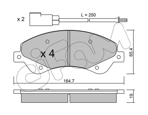 Brake Pad Set, disc brake CIFAM 822-679-0