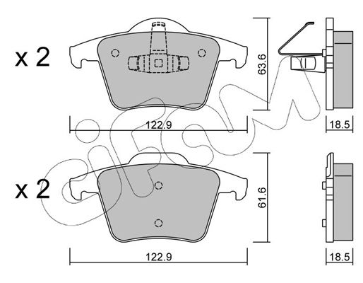 Brake Pad Set, disc brake CIFAM 822-688-0