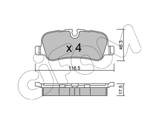 Brake Pad Set, disc brake CIFAM 822-694-0