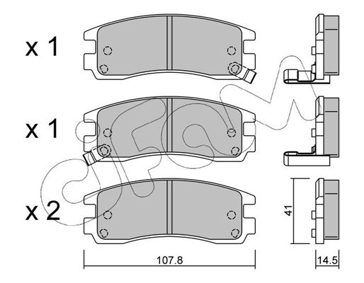 Brake Pad Set, disc brake CIFAM 822-697-0