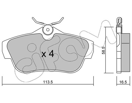 Brake Pad Set, disc brake CIFAM 822-712-0