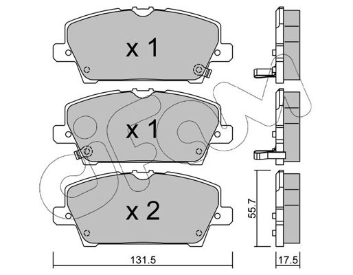 Brake Pad Set, disc brake CIFAM 822-728-0