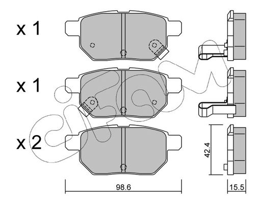 Brake Pad Set, disc brake CIFAM 822-746-0