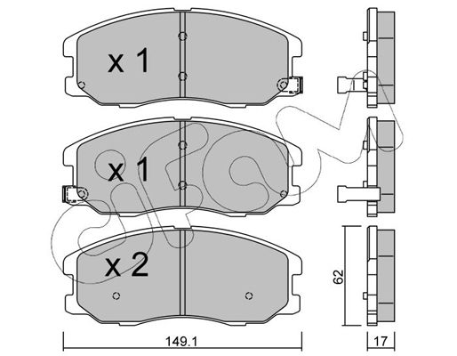 Brake Pad Set, disc brake CIFAM 822-778-0