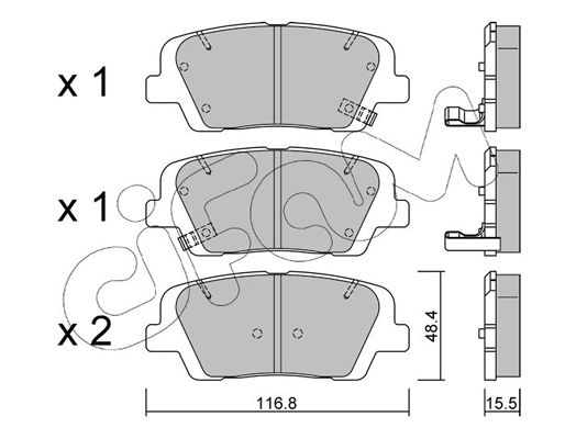 Brake Pad Set, disc brake CIFAM 822-901-0