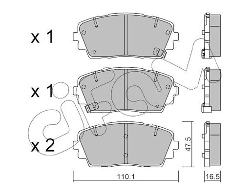 Brake Pad Set, disc brake CIFAM 822-941-0