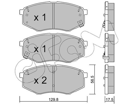 Brake Pad Set, disc brake CIFAM 822-942-0