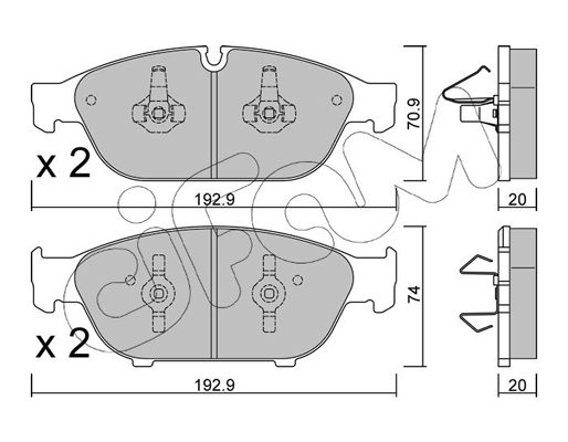 Brake Pad Set, disc brake CIFAM 822-953-0