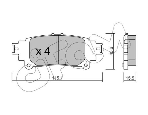 Brake Pad Set, disc brake CIFAM 822-977-0