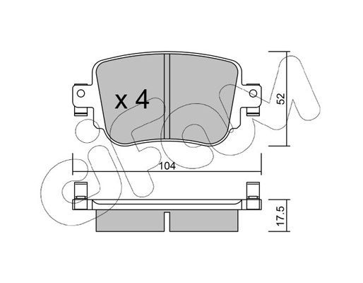 Brake Pad Set, disc brake CIFAM 822-980-0