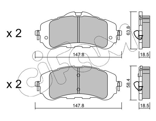 Brake Pad Set, disc brake CIFAM 822-983-0