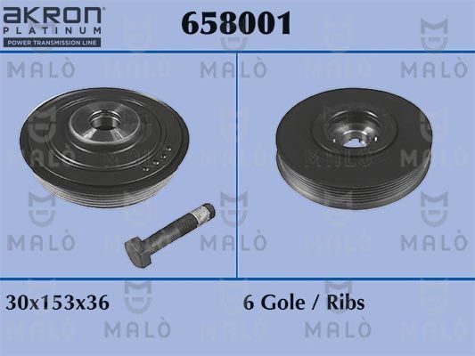 Belt Pulley, crankshaft AKRON-MALÒ 658001