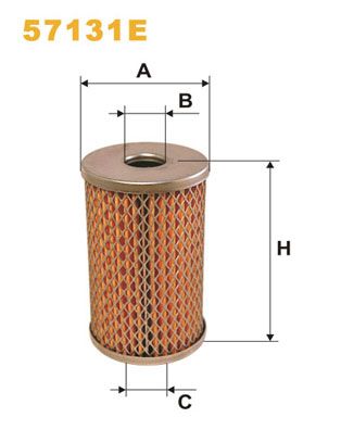 Гідравлічний фільтр, механізм рульового керування WIX FILTERS 57131E