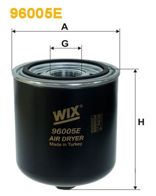 Oro džiovintuvo kasetė, suspausto oro sistema WIX FILTERS 96005E