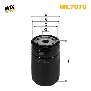 Alyvos filtras WIX FILTERS WL7070