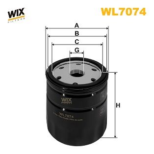Oil Filter WIX FILTERS WL7074