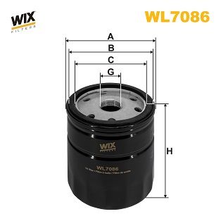 Oil Filter WIX FILTERS WL7086