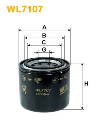Оливний фільтр WIX FILTERS WL7107
