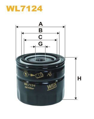 Oil Filter WIX FILTERS WL7124