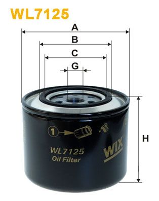 Oil Filter WIX FILTERS WL7125