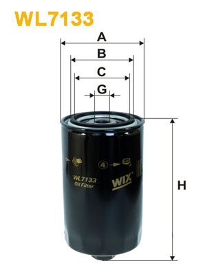 Oil Filter WIX FILTERS WL7133