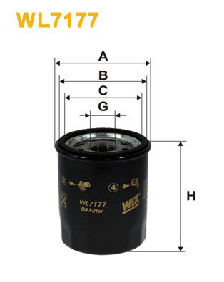 Oil Filter WIX FILTERS WL7177