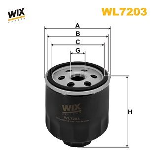 Оливний фільтр WIX FILTERS WL7203