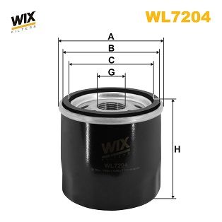Oil Filter WIX FILTERS WL7204