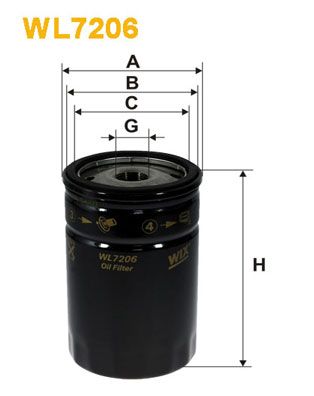 Оливний фільтр WIX FILTERS WL7206