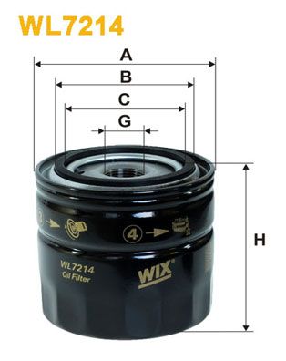 Оливний фільтр WIX FILTERS WL7214