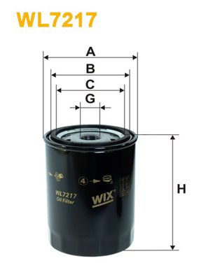 Оливний фільтр WIX FILTERS WL7217