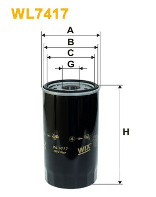 Alyvos filtras WIX FILTERS WL7417