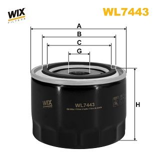 Oil Filter WIX FILTERS WL7443