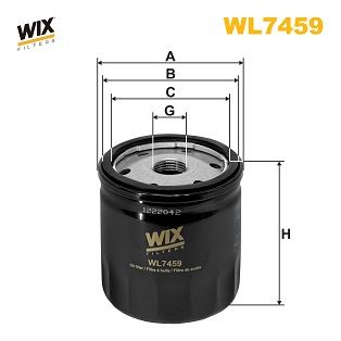 Oil Filter WIX FILTERS WL7459