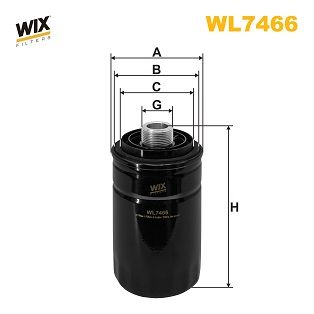 Oil Filter WIX FILTERS WL7466