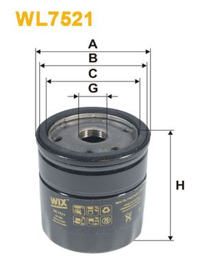 Oil Filter WIX FILTERS WL7521