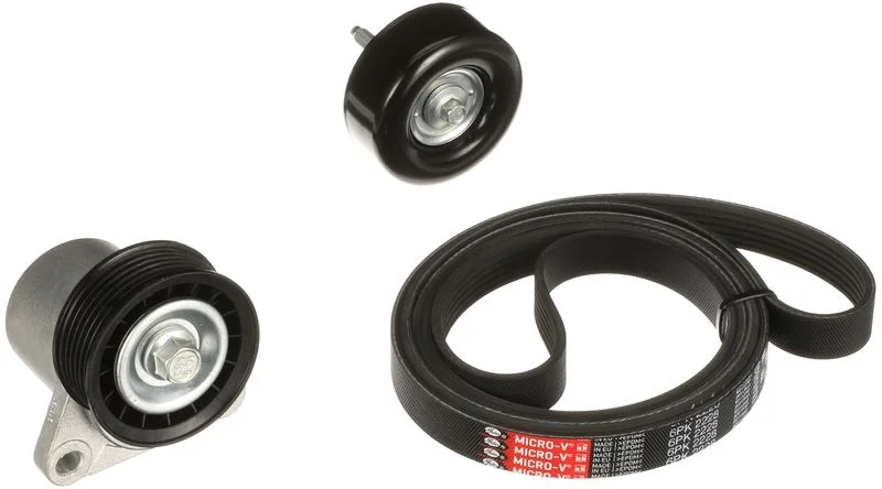 V formos rumbuotas diržas, komplektas GATES K016PK2228