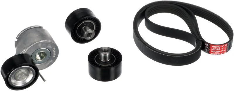 V formos rumbuotas diržas, komplektas GATES K026PK1353