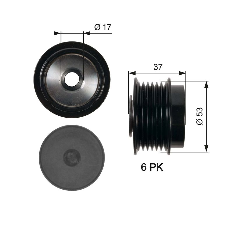 Alternator Freewheel Clutch GATES OAP7015