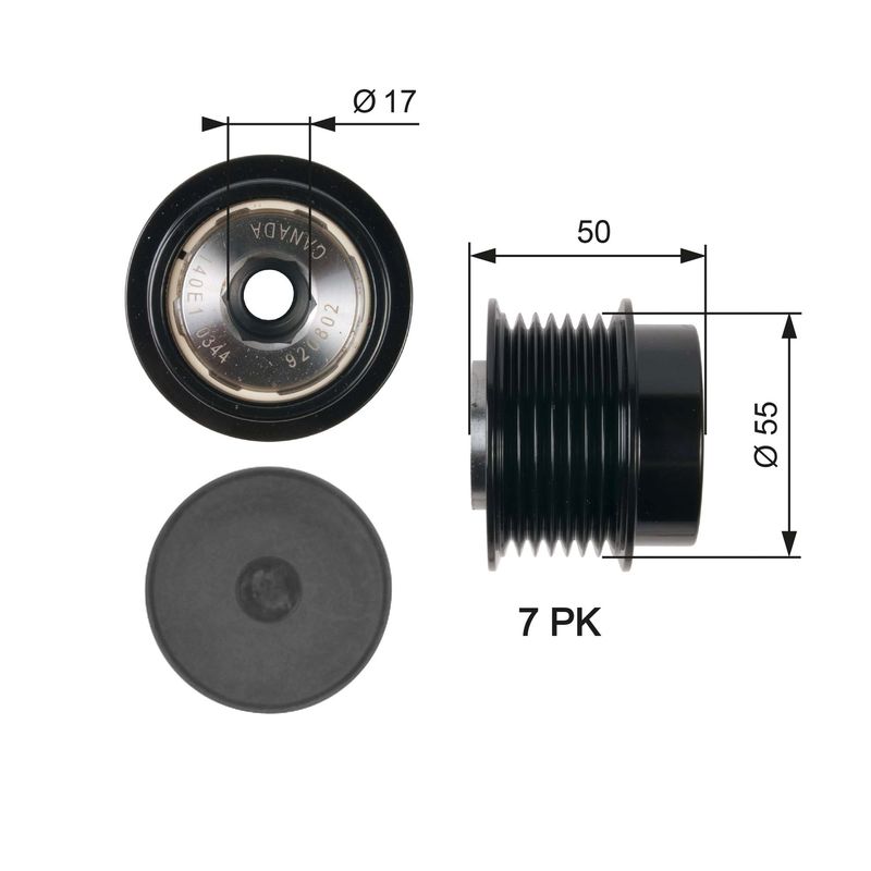 Alternator Freewheel Clutch GATES OAP7017