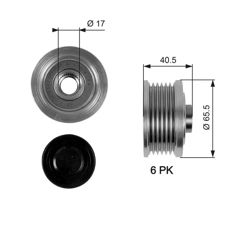 Alternator Freewheel Clutch GATES OAP7032