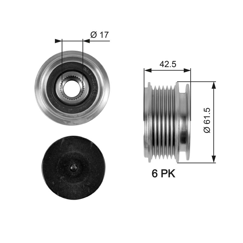 Alternator Freewheel Clutch GATES OAP7047