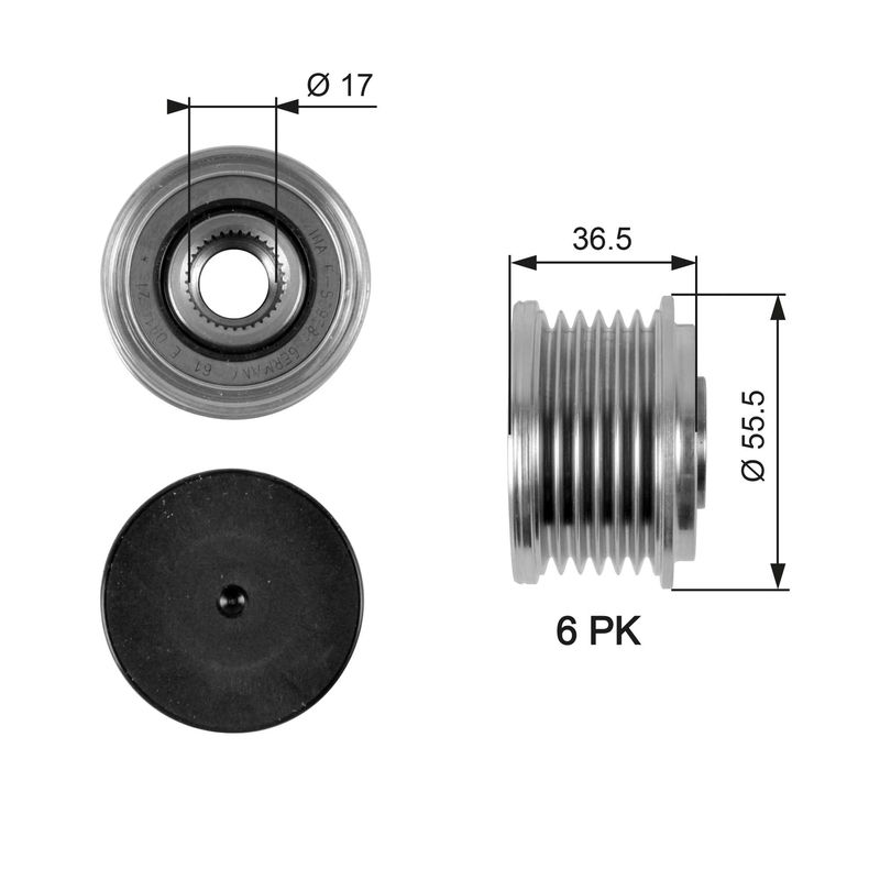 Alternator Freewheel Clutch GATES OAP7049