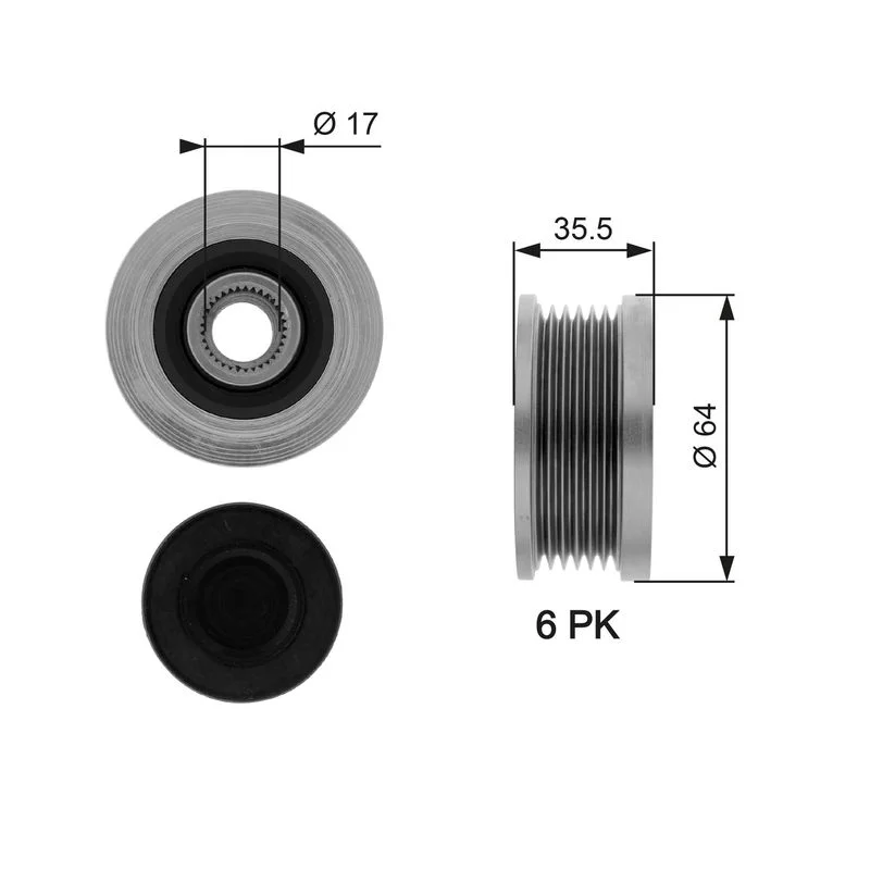 Alternator Freewheel Clutch GATES OAP7073
