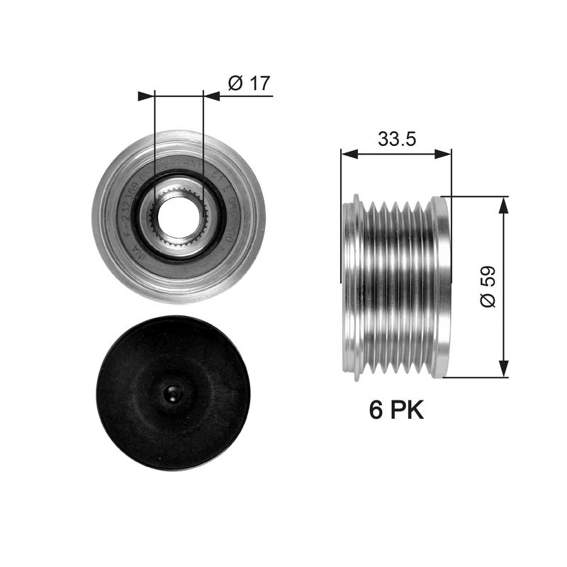 Alternator Freewheel Clutch GATES OAP7080