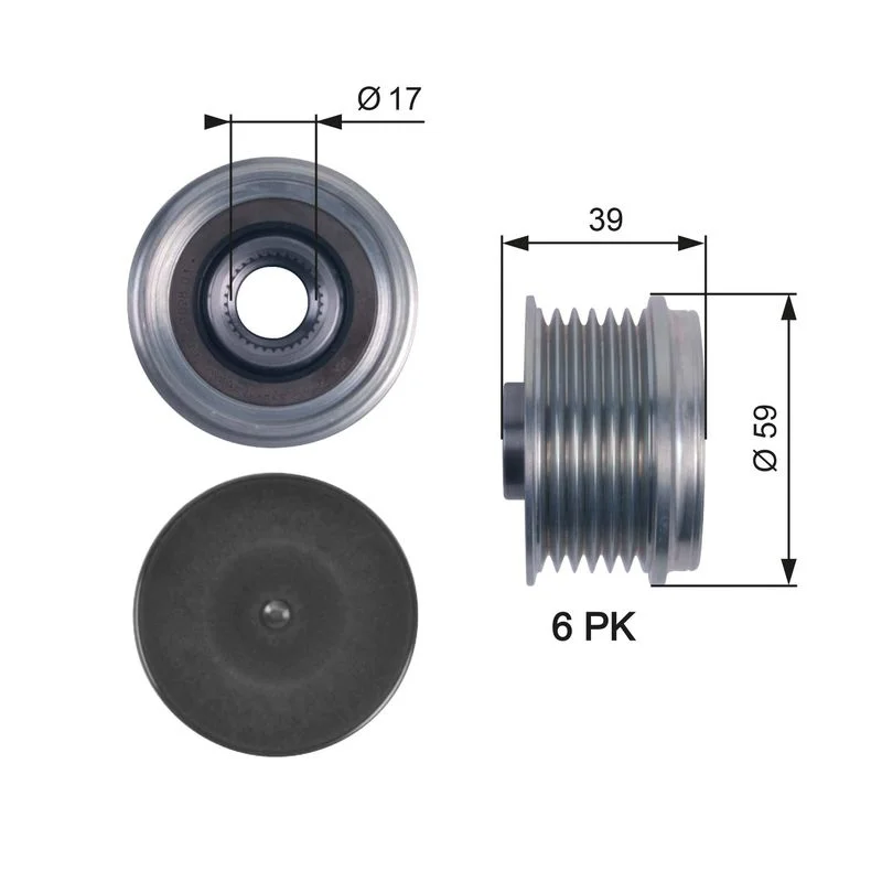 Alternator Freewheel Clutch GATES OAP7113