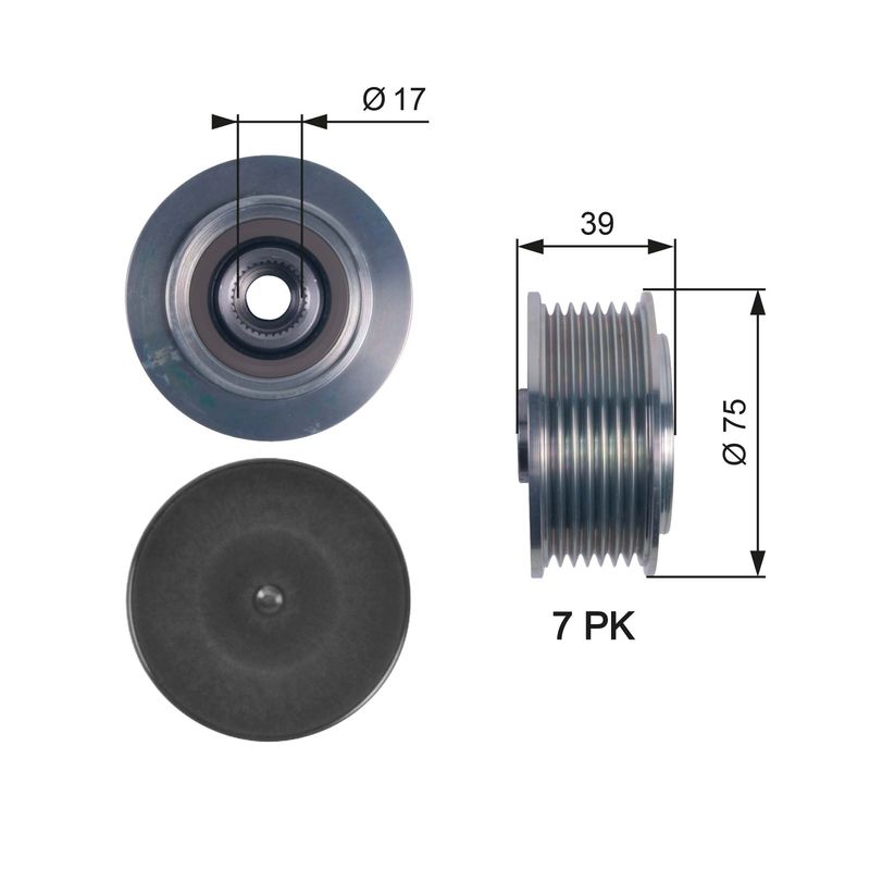 Alternator Freewheel Clutch GATES OAP7119